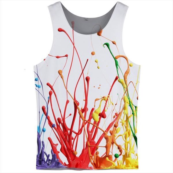 3d tank men colorful painting print sleeveless vest active bodybuilding cool fashion casual streetwear, White;black
3d tank men colorful painting print sleeveless vest active bodybuilding cool fashion casual streetwear, White;black