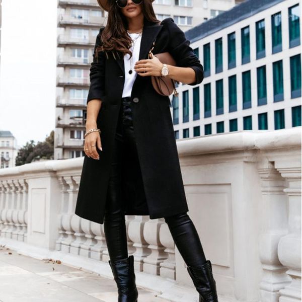 women's wool & blends women black woolen blend overcoats autumn winter long jacket coats casual straight button turn down collar wdc571
women's wool & blends women black woolen blend overcoats autumn winter long jacket coats casual straight button turn down collar wdc571