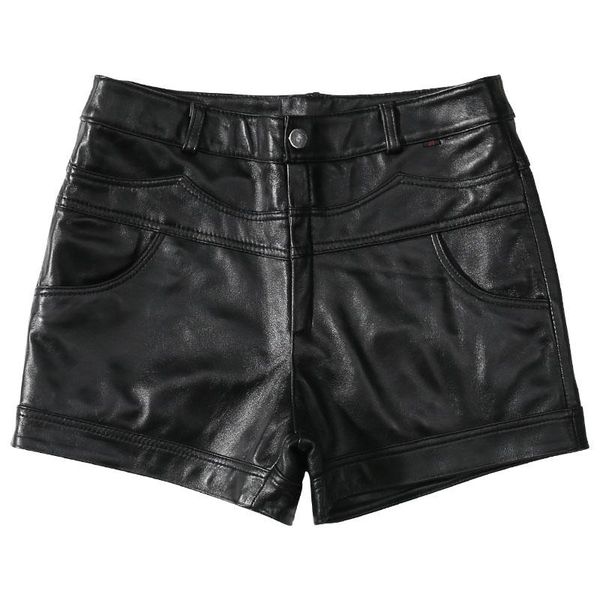 women's shorts 20120 autumn high waist leather tight black women ladies genuine mini short girls vintage, White;black
women's shorts 20120 autumn high waist leather tight black women ladies genuine mini short girls vintage, White;black