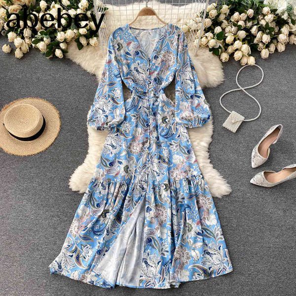 women retro print dress autumn v neck lace up long sleeve a-line korean elegant bohemian holiday 210512, Black;gray
women retro print dress autumn v neck lace up long sleeve a-line korean elegant bohemian holiday 210512, Black;gray