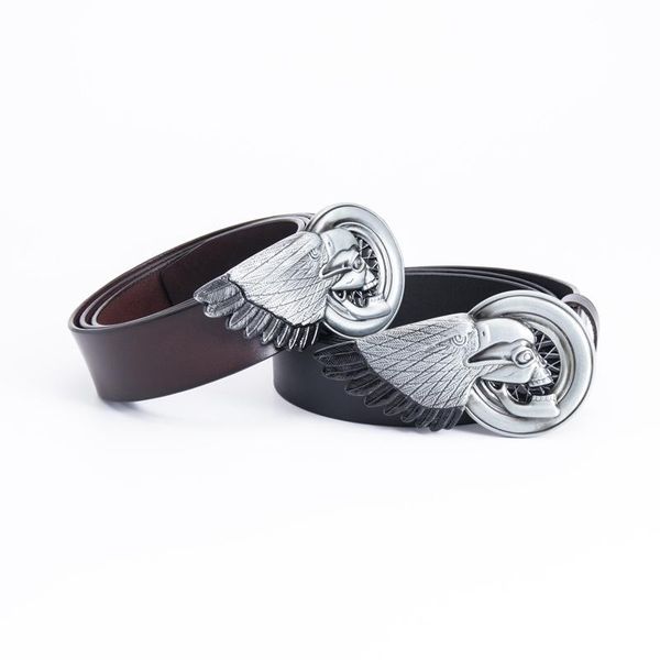 belts men's personality style eagle shape zinc alloy belt buckle real cowhide casual fashion all-match, Black;brown
belts men's personality style eagle shape zinc alloy belt buckle real cowhide casual fashion all-match, Black;brown