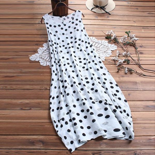 casual dresses polka dot print dress womens loose pocket sleeveless o neck vestiti donna estate #g2, Black;gray
casual dresses polka dot print dress womens loose pocket sleeveless o neck vestiti donna estate #g2, Black;gray