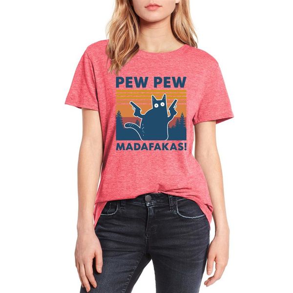 women's t-shirt pew madafakas novelty funny cat printing vintage crew neck women soft colored cotton humor harajuku streetwear gift, White
women's t-shirt pew madafakas novelty funny cat printing vintage crew neck women soft colored cotton humor harajuku streetwear gift, White