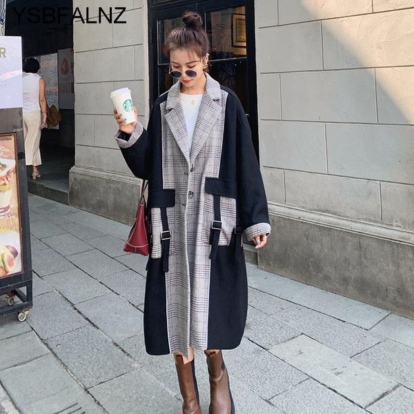women's wool & blends female jacket autumn winter black suit stitching oversized woolen coat loose casual thickened warm women long man
women's wool & blends female jacket autumn winter black suit stitching oversized woolen coat loose casual thickened warm women long man