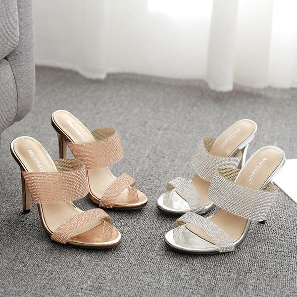 big size women high heels slippers female summer crystal sandals slides ladie outside fashion casual shoes, Black
big size women high heels slippers female summer crystal sandals slides ladie outside fashion casual shoes, Black