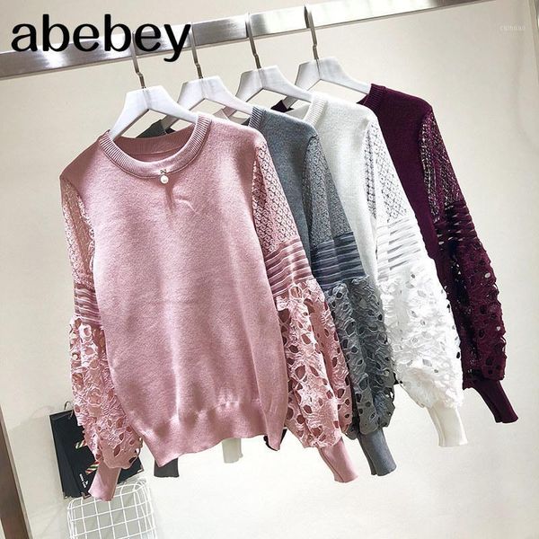 women's sweaters women autumn winter embroidery hollow out lace patchwork pullover and female lantern sleeve jumper pull femme, White;black
women's sweaters women autumn winter embroidery hollow out lace patchwork pullover and female lantern sleeve jumper pull femme, White;black