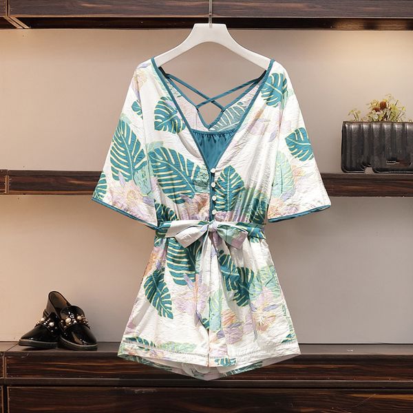 comelboho women short sleeve tie bowknot rompers holiday beach playsuits plus size summer print floral playsuits 210515, Black;white
comelboho women short sleeve tie bowknot rompers holiday beach playsuits plus size summer print floral playsuits 210515, Black;white