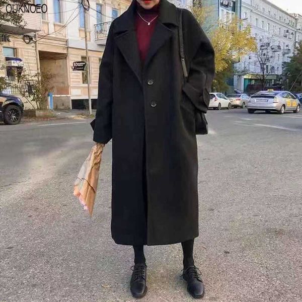 woman long coat korean preppy style retro windbreaker casual warm woolen coat oversize fashion black winter women coat 210930
woman long coat korean preppy style retro windbreaker casual warm woolen coat oversize fashion black winter women coat 210930