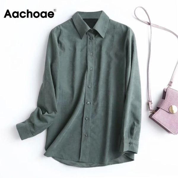 aachoae solid color casual shirt women loose long sleeve work blouse office ladies turn down collar shirts tunic 210413, White
aachoae solid color casual shirt women loose long sleeve work blouse office ladies turn down collar shirts tunic 210413, White