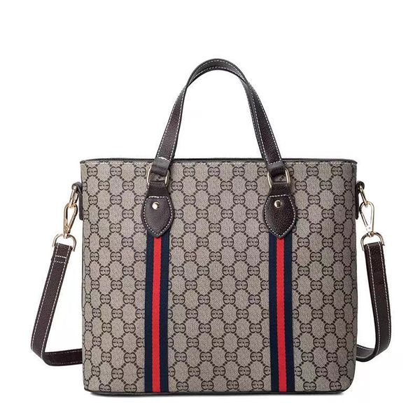 2021 new simple printing fashion large capacity womens handbag professional business commuting briefcase, Brown;gray
2021 new simple printing fashion large capacity womens handbag professional business commuting briefcase, Brown;gray