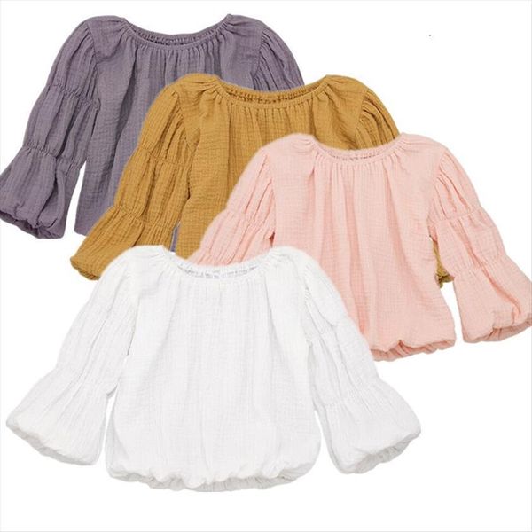 4colors baby girls lantern sleeve shirts blouse warm round neck autumn clothes, Blue
4colors baby girls lantern sleeve shirts blouse warm round neck autumn clothes, Blue
