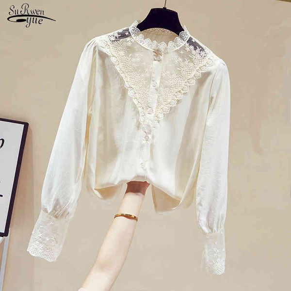 spring women's long sleeve cotton shirt sweet blusas mujer french vintage hollow out lace stitching bottoming blouse 13121 210521, White
spring women's long sleeve cotton shirt sweet blusas mujer french vintage hollow out lace stitching bottoming blouse 13121 210521, White