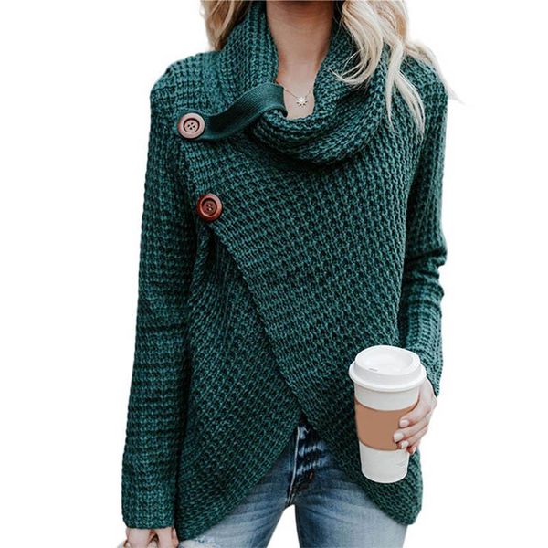 women's sweaters women knitted sweater long sleeves irregular hem button loose for autumn aic88, White;black
women's sweaters women knitted sweater long sleeves irregular hem button loose for autumn aic88, White;black