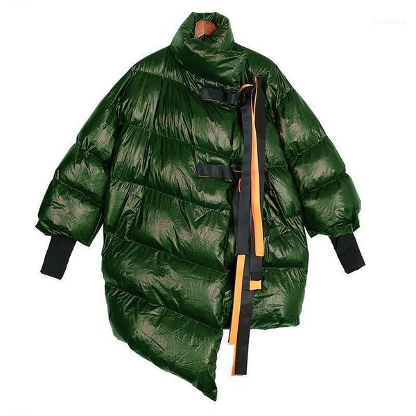 women winter silver big size long bubble coat solid ribbons warm parka ladies windbreaker style outerwear1, Black
women winter silver big size long bubble coat solid ribbons warm parka ladies windbreaker style outerwear1, Black