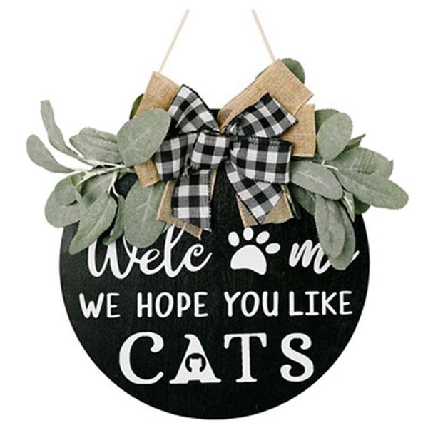novelty items welcome wreath sign farmhouse front porch decoration-we hope you like cats-home decoration gifts
novelty items welcome wreath sign farmhouse front porch decoration-we hope you like cats-home decoration gifts