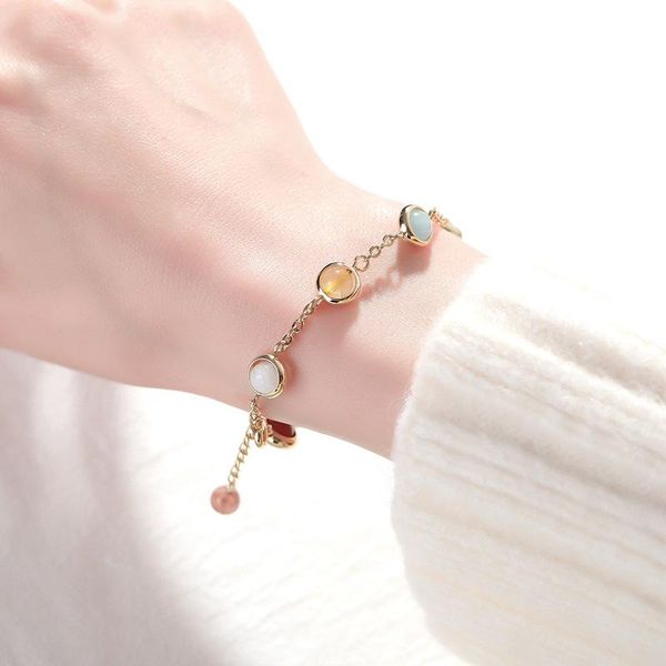crystal female korean version sweet son department seven color transfer bead ins exquisite rainbow sugar bracelet charm bracelets, Golden;silver
crystal female korean version sweet son department seven color transfer bead ins exquisite rainbow sugar bracelet charm bracelets, Golden;silver