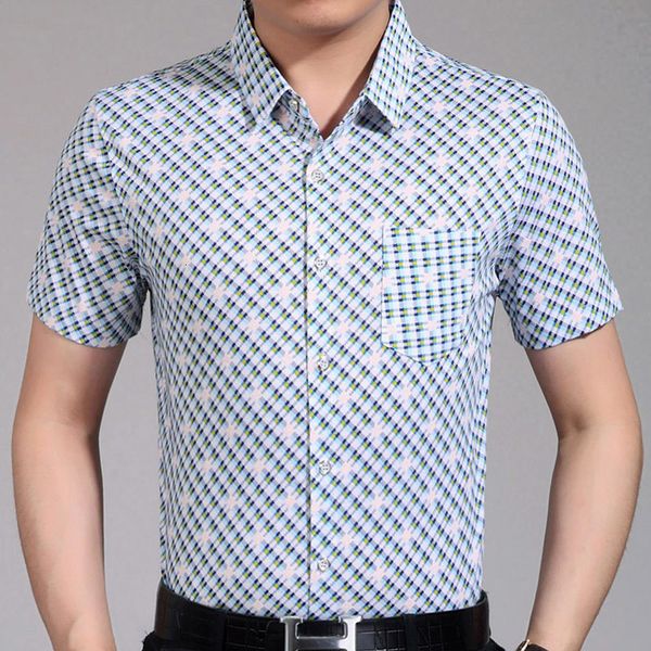 men's casual shirts summer short sleeve men shirt plaid dress slim fit social male clothes mens fashion 302 q9zn, White;black
men's casual shirts summer short sleeve men shirt plaid dress slim fit social male clothes mens fashion 302 q9zn, White;black