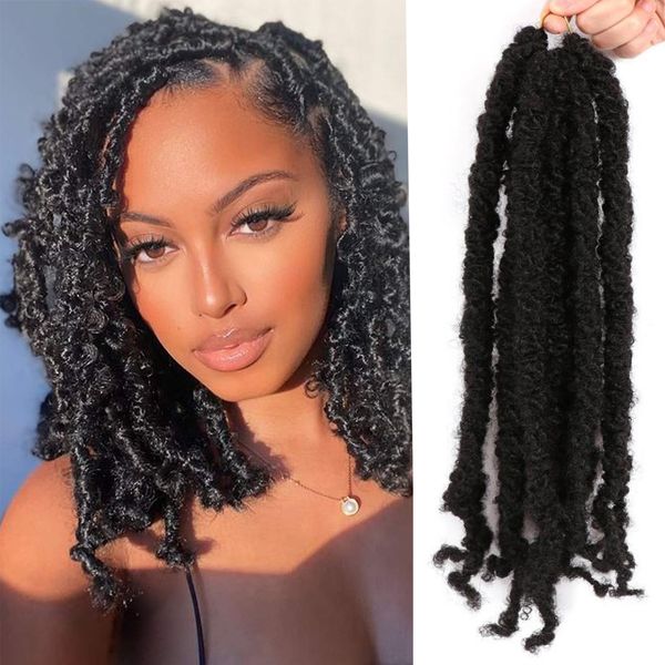 12inches new butterfly locs crochet hair distressed faux locs crochet soft locs pre looped hair extensions for women, Black
12inches new butterfly locs crochet hair distressed faux locs crochet soft locs pre looped hair extensions for women, Black