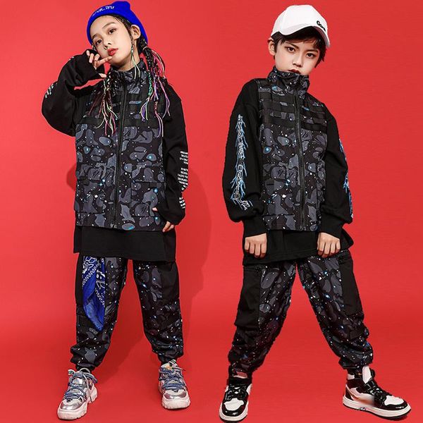 hip hop dance clothes for boys street jazz performance wear vest pants casual long sleeves suit stage costume dnv14400, Black;red
hip hop dance clothes for boys street jazz performance wear vest pants casual long sleeves suit stage costume dnv14400, Black;red