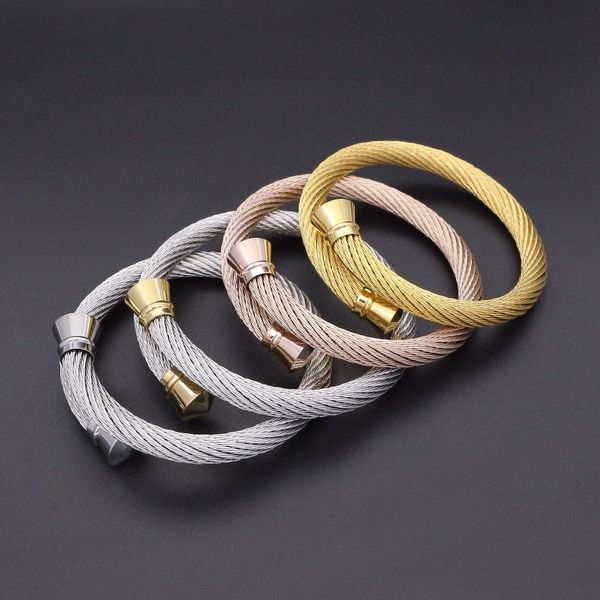 jsbao arrivals fashion jewelry stainless steel wire twist wild cable cuff bracelet women charm bangle, Black
jsbao arrivals fashion jewelry stainless steel wire twist wild cable cuff bracelet women charm bangle, Black