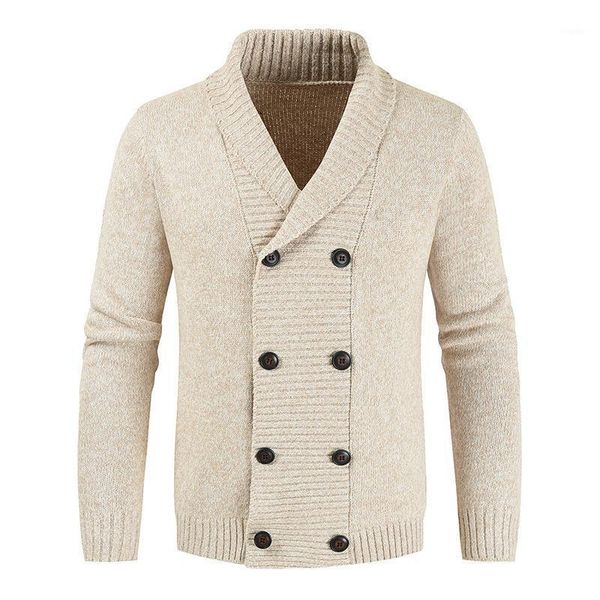 men's sweaters 2021 autumn lapel sweater youth fashion casual double breasted cardigan, White;black
men's sweaters 2021 autumn lapel sweater youth fashion casual double breasted cardigan, White;black