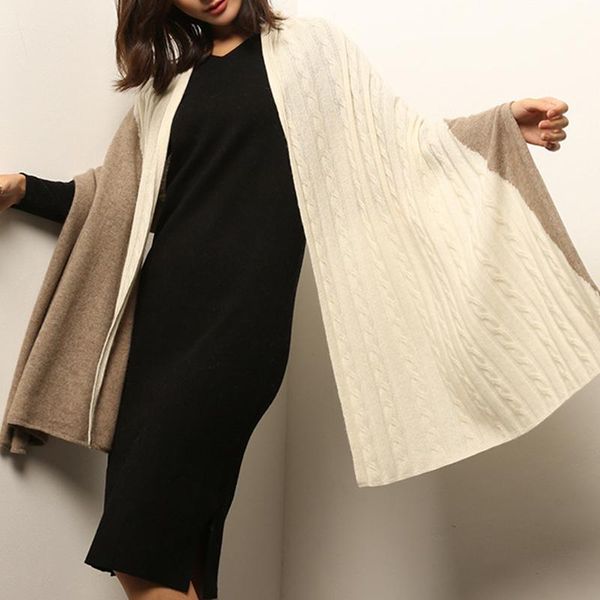 100% cashmere scarf winter thermal insulation quality elegant knitted cable flower two-color shawl for women scarves, Blue;gray
100% cashmere scarf winter thermal insulation quality elegant knitted cable flower two-color shawl for women scarves, Blue;gray