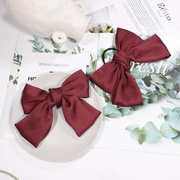 burgundy fashion satin ribbon hair tie bow elastic band clip headwear accessories for women girl1
burgundy fashion satin ribbon hair tie bow elastic band clip headwear accessories for women girl1