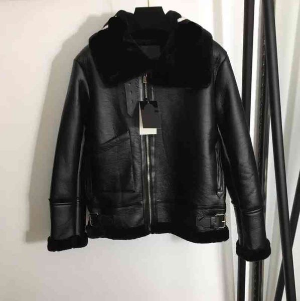 women's leather & faux and lamb fur collar stitching coat down jacket plus velvet to keep warm ax3v, Black
women's leather & faux and lamb fur collar stitching coat down jacket plus velvet to keep warm ax3v, Black
