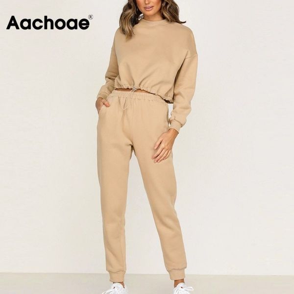 aachoae solid casual sports set women batwing long sleeve loose cropped and elastic waist soft home full length pants sets 210413, White
aachoae solid casual sports set women batwing long sleeve loose cropped and elastic waist soft home full length pants sets 210413, White