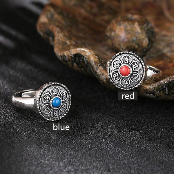 cluster rings 925 sterling silver fashion jewelry thai six words g rotation index finger ring band open size adjustable, Golden;silver
cluster rings 925 sterling silver fashion jewelry thai six words g rotation index finger ring band open size adjustable, Golden;silver