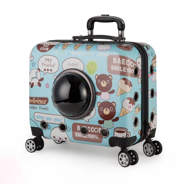 portable going out cartoon trolley case cat small space four wheel dog pet bag
portable going out cartoon trolley case cat small space four wheel dog pet bag
