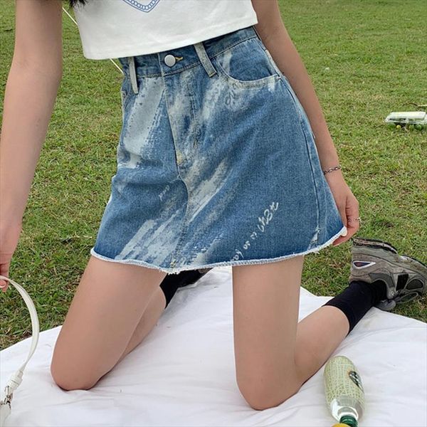 tie dye denim college womens skirts style half length a line summer wild design sense niche gradient color casual short, Black
tie dye denim college womens skirts style half length a line summer wild design sense niche gradient color casual short, Black