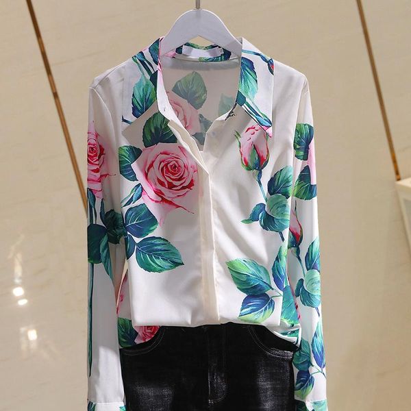 women's blouses & shirts printed chiffon women white summer 2021 turn-down collar straight long-sleeved offce lady elegant outwear
women's blouses & shirts printed chiffon women white summer 2021 turn-down collar straight long-sleeved offce lady elegant outwear
