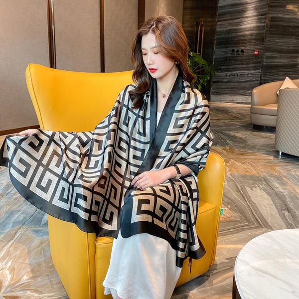 scarves 2021 180x90cm silk lady sunscreen beach print shawl women headscarf fashion scarf, Blue;gray
scarves 2021 180x90cm silk lady sunscreen beach print shawl women headscarf fashion scarf, Blue;gray