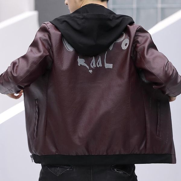 men's fur & faux self-cultivation leisure time embroidery even hat man pu leather clothing jaqueta masculina couro, Black
men's fur & faux self-cultivation leisure time embroidery even hat man pu leather clothing jaqueta masculina couro, Black