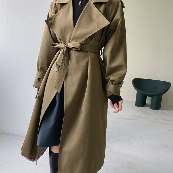 women's trench coats mid-length women coat lace khaki fall 2021 british style, Tan;black
women's trench coats mid-length women coat lace khaki fall 2021 british style, Tan;black