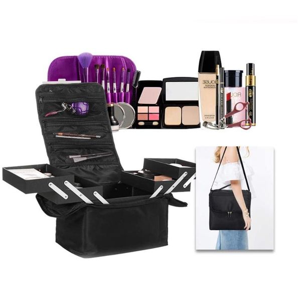 large space makeup case jewellery box with shoulder strap black cosmetic bags & cases
large space makeup case jewellery box with shoulder strap black cosmetic bags & cases