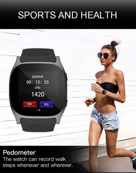 100% t8 bluetooth smart wristbands watch with camera phone mate sim card pedometer life waterproof for android ios smartwatch
100% t8 bluetooth smart wristbands watch with camera phone mate sim card pedometer life waterproof for android ios smartwatch