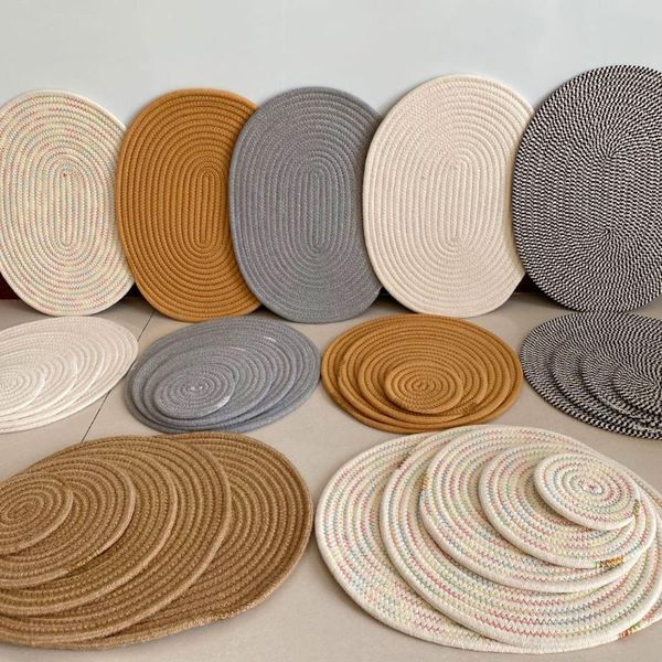 mats & pads northern europe placemats for table woven cotton ropes hand made round mat dining tableware bowl drink cup coasters
mats & pads northern europe placemats for table woven cotton ropes hand made round mat dining tableware bowl drink cup coasters