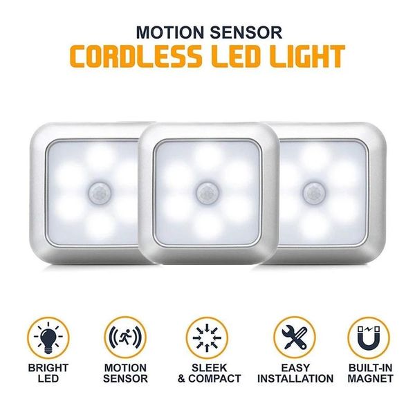 closet lamp powered 6 led square motion sensor night lights pir induction under cabinet light for stairs kitchen
closet lamp powered 6 led square motion sensor night lights pir induction under cabinet light for stairs kitchen