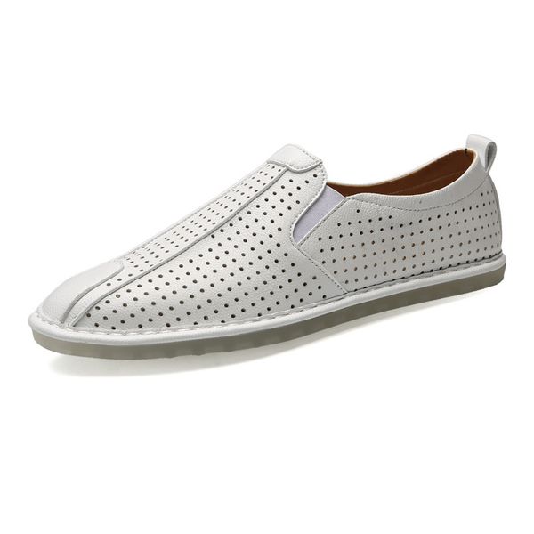 summer shoes men sandals flat leather men shoes loafers breathable holes shoes slip-on male loafers soft comfortable a1261, Black
summer shoes men sandals flat leather men shoes loafers breathable holes shoes slip-on male loafers soft comfortable a1261, Black