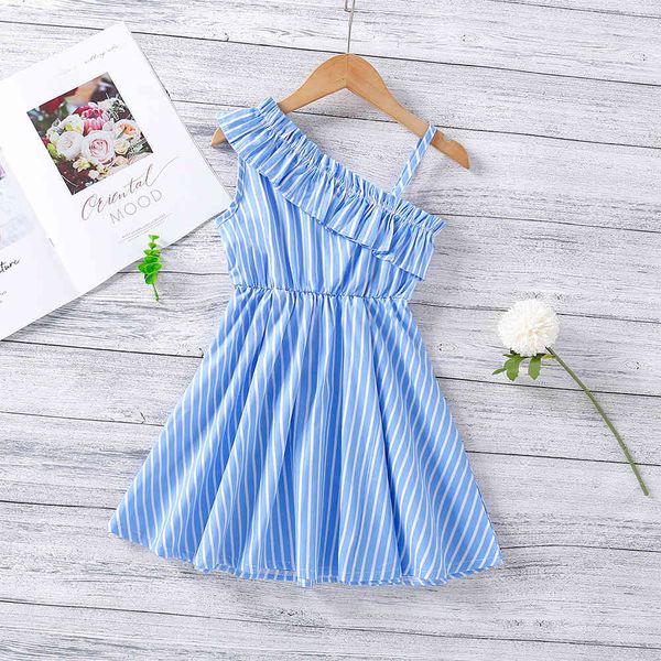 summer slanted shoulder sling striped girls dress casual ruffle sleeveless children's for 2-6y 210515, Red;yellow
summer slanted shoulder sling striped girls dress casual ruffle sleeveless children's for 2-6y 210515, Red;yellow