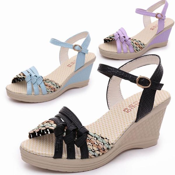 sandals 2021 summer fashion open-toe mid-heel wedge buckle plus size color matching fish mouth daily all-match sweet, Black
sandals 2021 summer fashion open-toe mid-heel wedge buckle plus size color matching fish mouth daily all-match sweet, Black