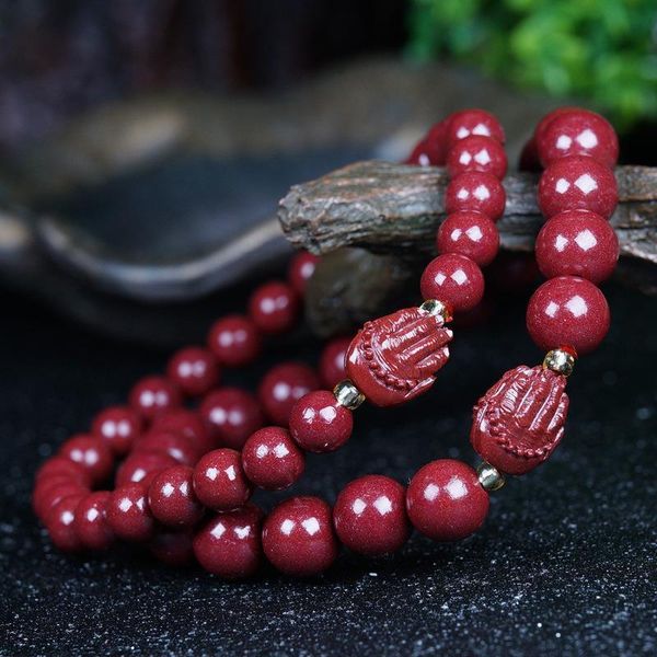 beaded, strands natural cinnabar men's and women's versatile bracelet 97 high content bergamot gourd, Black
beaded, strands natural cinnabar men's and women's versatile bracelet 97 high content bergamot gourd, Black