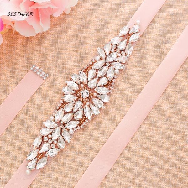 wedding sashes sesthfar belt rhinestones bridal rose gold crystal dress sash for accessories, White
wedding sashes sesthfar belt rhinestones bridal rose gold crystal dress sash for accessories, White