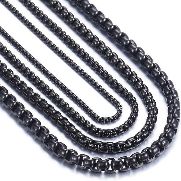 chains 2mm 3mm 4mm stainless steel round box chain necklace black aesthetic charm jewelry basic curb cuban link wholesale punk gift, Silver
chains 2mm 3mm 4mm stainless steel round box chain necklace black aesthetic charm jewelry basic curb cuban link wholesale punk gift, Silver