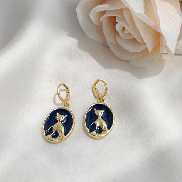 hoop & huggie creative french blue cat earrings only beautiful restoring ancient ways round drip lovely girl trendy, Golden;silver
hoop & huggie creative french blue cat earrings only beautiful restoring ancient ways round drip lovely girl trendy, Golden;silver