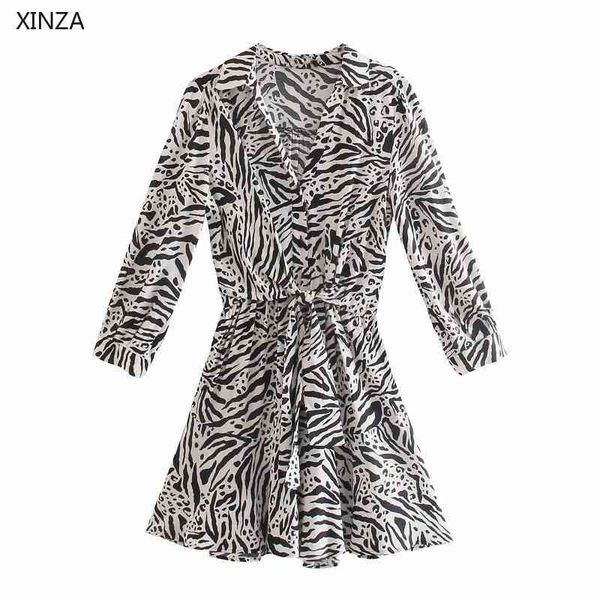 casual dresses women animal print mini summer vintage long sleeve knot pleat woman fashion button up elastic zwz1, Black;gray
casual dresses women animal print mini summer vintage long sleeve knot pleat woman fashion button up elastic zwz1, Black;gray