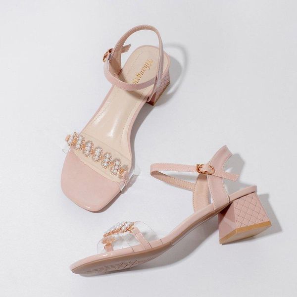 sandals 2021 summer korean version of high heels thick heel female elegant simple pearl rhinestone women's shoes, Black
sandals 2021 summer korean version of high heels thick heel female elegant simple pearl rhinestone women's shoes, Black