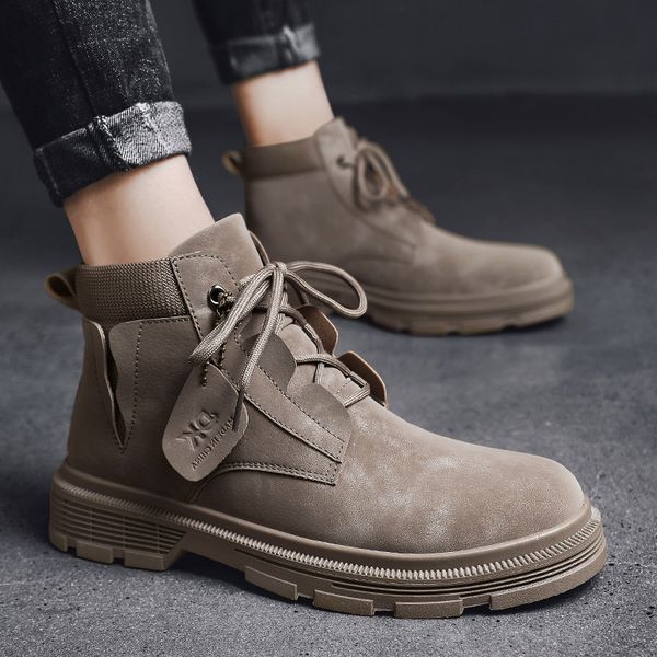 2021 new martin boots mens autumn new mens high-martin boots retro korean type trendy ankle boots worker boot casual leather, Black
2021 new martin boots mens autumn new mens high-martin boots retro korean type trendy ankle boots worker boot casual leather, Black